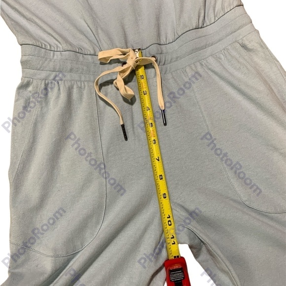 N:Philanthropy Roll Sleeve Power Blue Tie Waist Jogger Jumpsuit Size Small - Picture 8 of 10